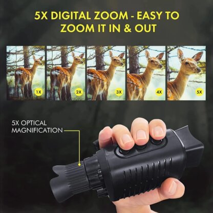 ⁦מכשיר ראיית לילה חד עינית 1080p עם מצלמת אינפרא אדום⁩ – תמונה ⁦5⁩