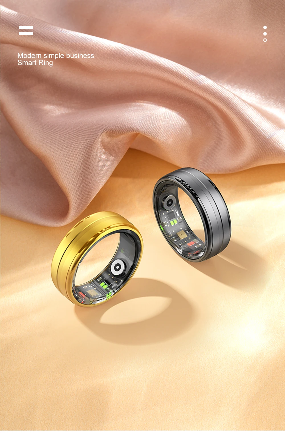 COLMI R06 Smart Ring Men Women, Heart Rate and Blood Oxygen Monitor, IP68 & 5ATM Waterproof, Multi-sport Mode