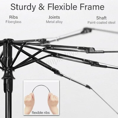 Strong windproof and rainproof new automatic folding business large umbrella household vinyl umbrella ten-bone umbrella