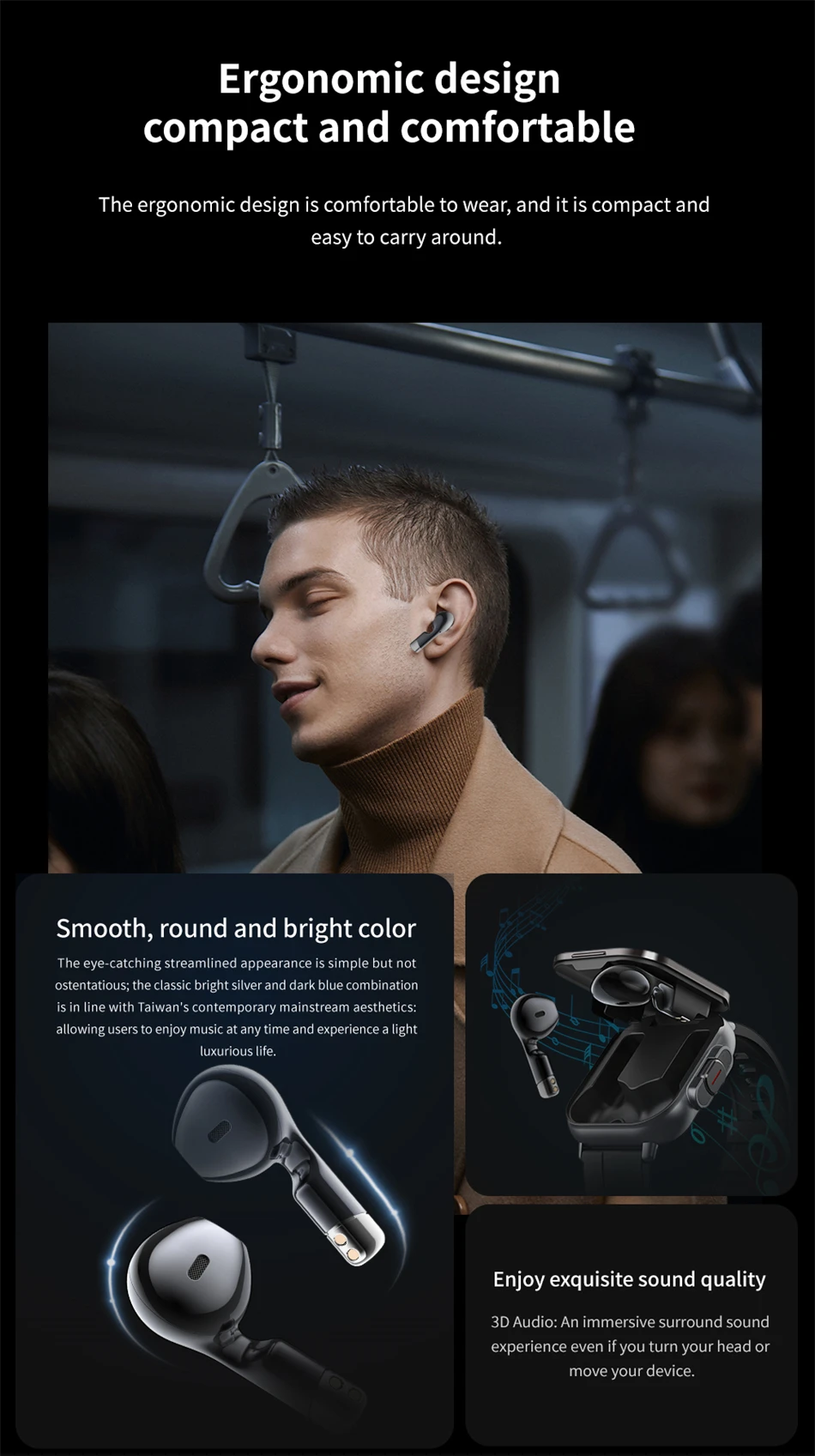 Smart Watch 2 in 1 With Earphone Smartwatch Bluetooth Call Men Watch GPS Track Heart Rate Monitor Play Music SmartWatch