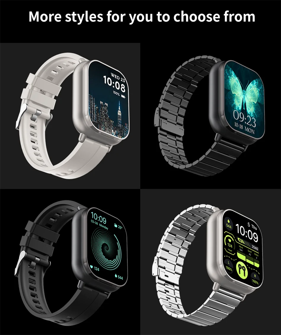 Smart Watch 2 in 1 With Earphone Smartwatch Bluetooth Call Men Watch GPS Track Heart Rate Monitor Play Music SmartWatch