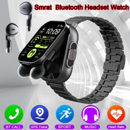 ⁦שעון חכם 2 ב-1 - עם אוזניות Bluetooth מובנות⁩ – תמונה ⁦2⁩