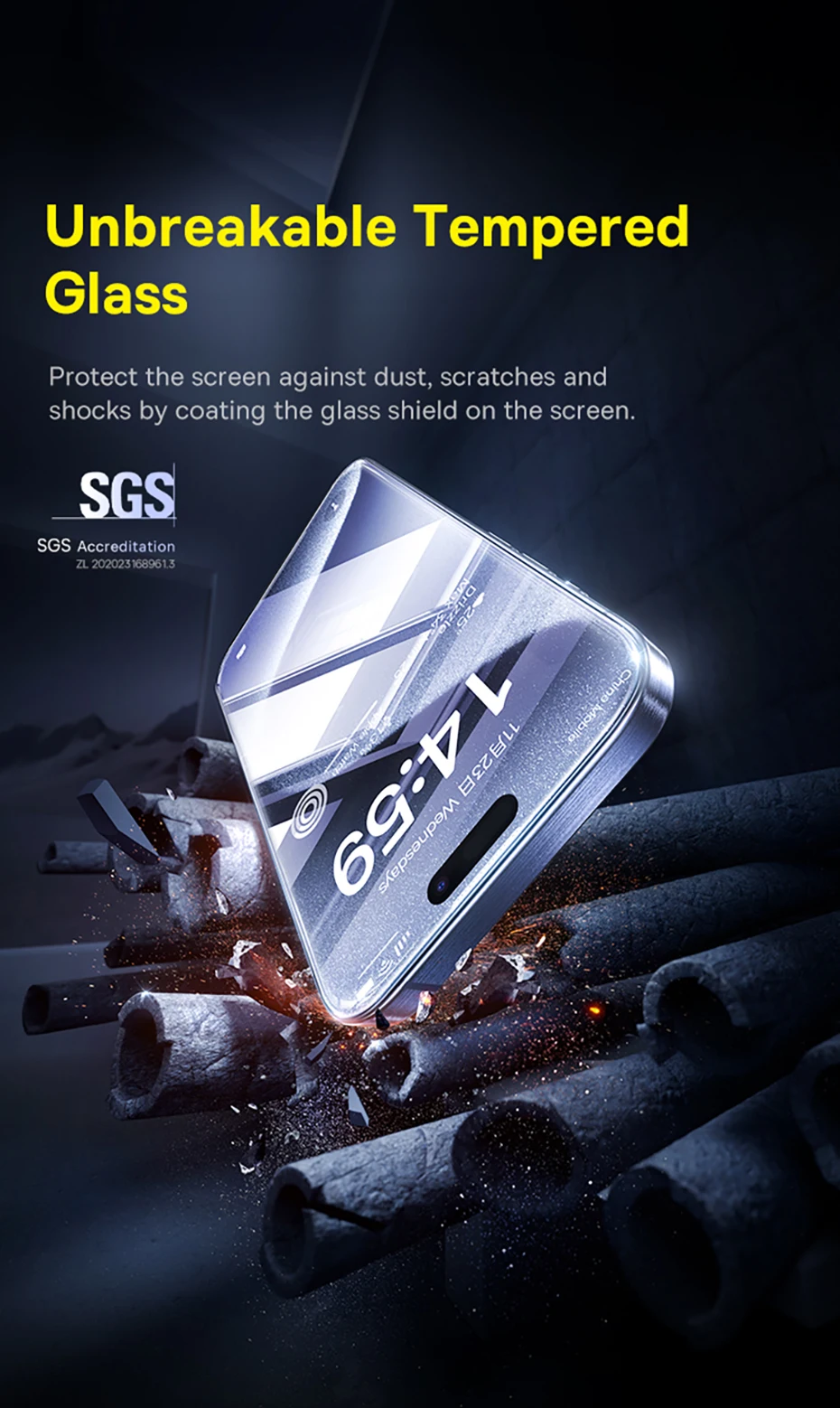 Baseus Tempered Glass for iPhone 16 Pro Max Plus Screen Protector for iPhone 15 14 13 12 11 Pro Max Clear Edge Anti-Peeping Film