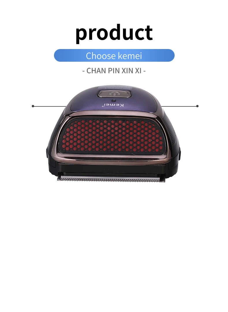 Kemei PRO Self Hair Cutting Machine Kit Portable Electric Hair Clippers Rechargeable Hair Trimmer 9 Length Guards Waterproof