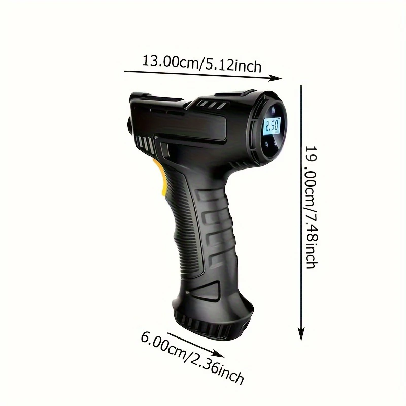 Car Mounted Inflation Pump Handheld Smart Home Car Motorcycle Portable Tire Inflation Pump Black Portable