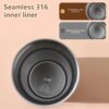 ⁦בקבוק תרמוס חכם עם תצוגת LED לטמפרטורה⁩ – תמונה ⁦5⁩