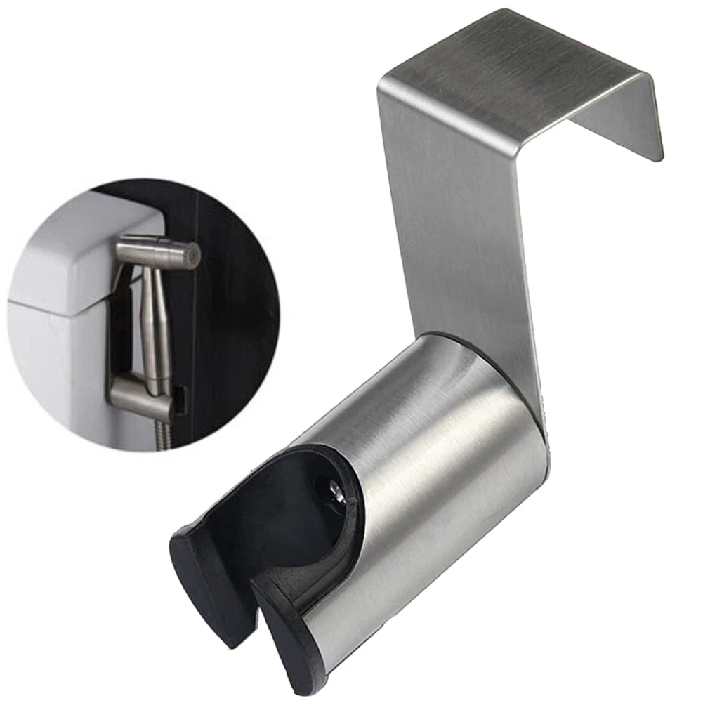 Stainless Steel Holder Hook Hanger Bidet Sprayer Holder Toilet Bathroom Attachment Hanging Bracket For Hand Shower