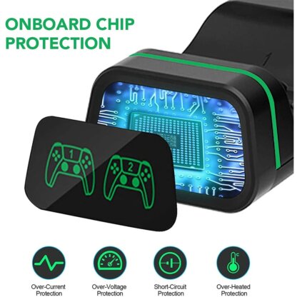 ⁦תחנת טעינה כפולה לבקרים עם התאמה ל-Xbox Series X/S, PS5 ול-Nintendo Switch⁩ – תמונה ⁦5⁩