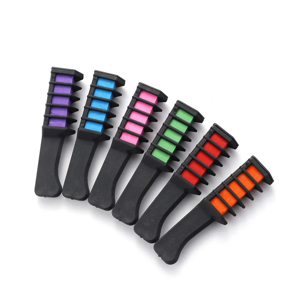 Temporary Hair Chalk Powder With Comb Salon Hair Mascara Crayo