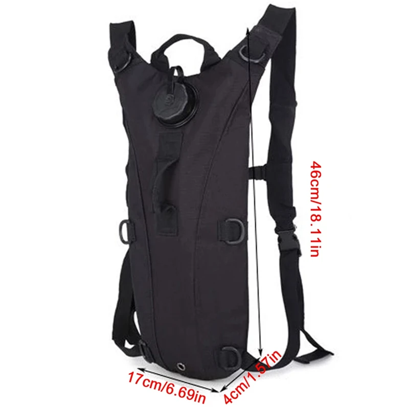 Waterproof Tactical Hydration Backpack with 3L Bladder Outdoor Sport Water Bag Backpacks For Running Cycling Tourism and Camping