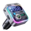 משדר FM ומקלט בלוטוס משולבים במטען USB לרכב - צג דיגיטלי - כולל מטען מהיר 48W