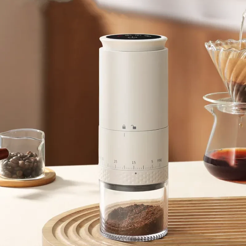 Electric Coffee Grinder 1500mAh Conical Coffee Burr Grinder Externally Adjustable Bean Grinding Machine Kaffe Bohnen Grinder
