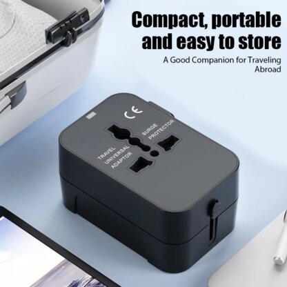 ⁦מתאם נסיעות אוניברסלי עם יציאת USB כפולה⁩ – תמונה ⁦6⁩