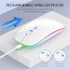 ⁦עכבר אלחוטי RGB נטען Bluetooth 2.4G⁩ – תמונה ⁦3⁩