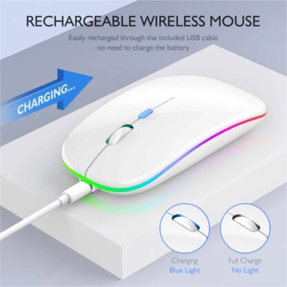 ⁦עכבר אלחוטי RGB נטען Bluetooth 2.4G⁩ – תמונה ⁦3⁩