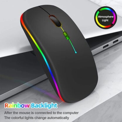 ⁦עכבר אלחוטי RGB נטען Bluetooth 2.4G⁩ – תמונה ⁦2⁩