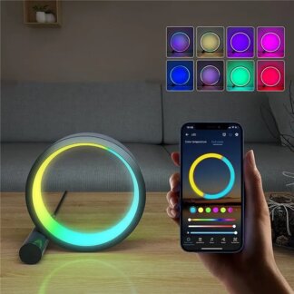 מנורת שולחן חכמה עם תאורת LED עם אפליקציה ומוזיקה