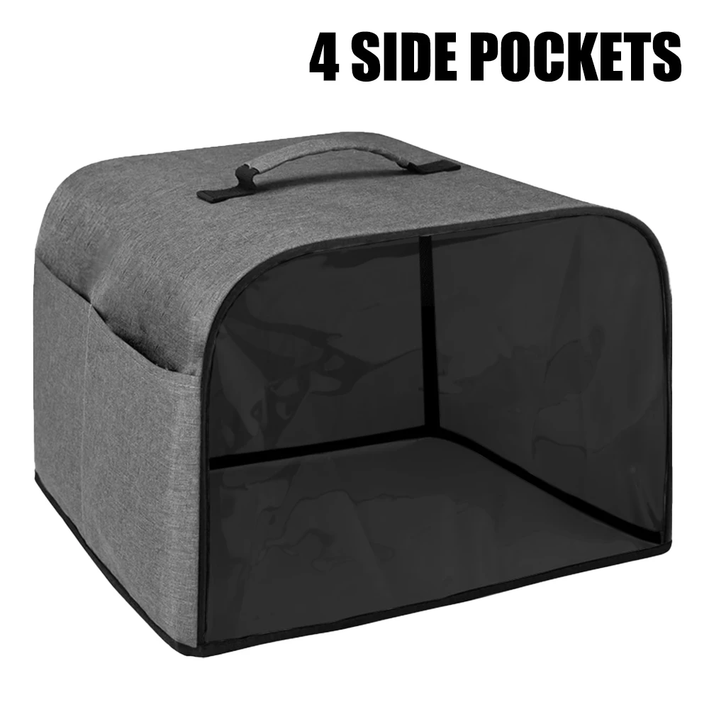 Durable Kitchen Dust Cap With Storage Pockets Air Fryer Hood For Ninja Foodi Grill Household Bread Baking Toaster Cover