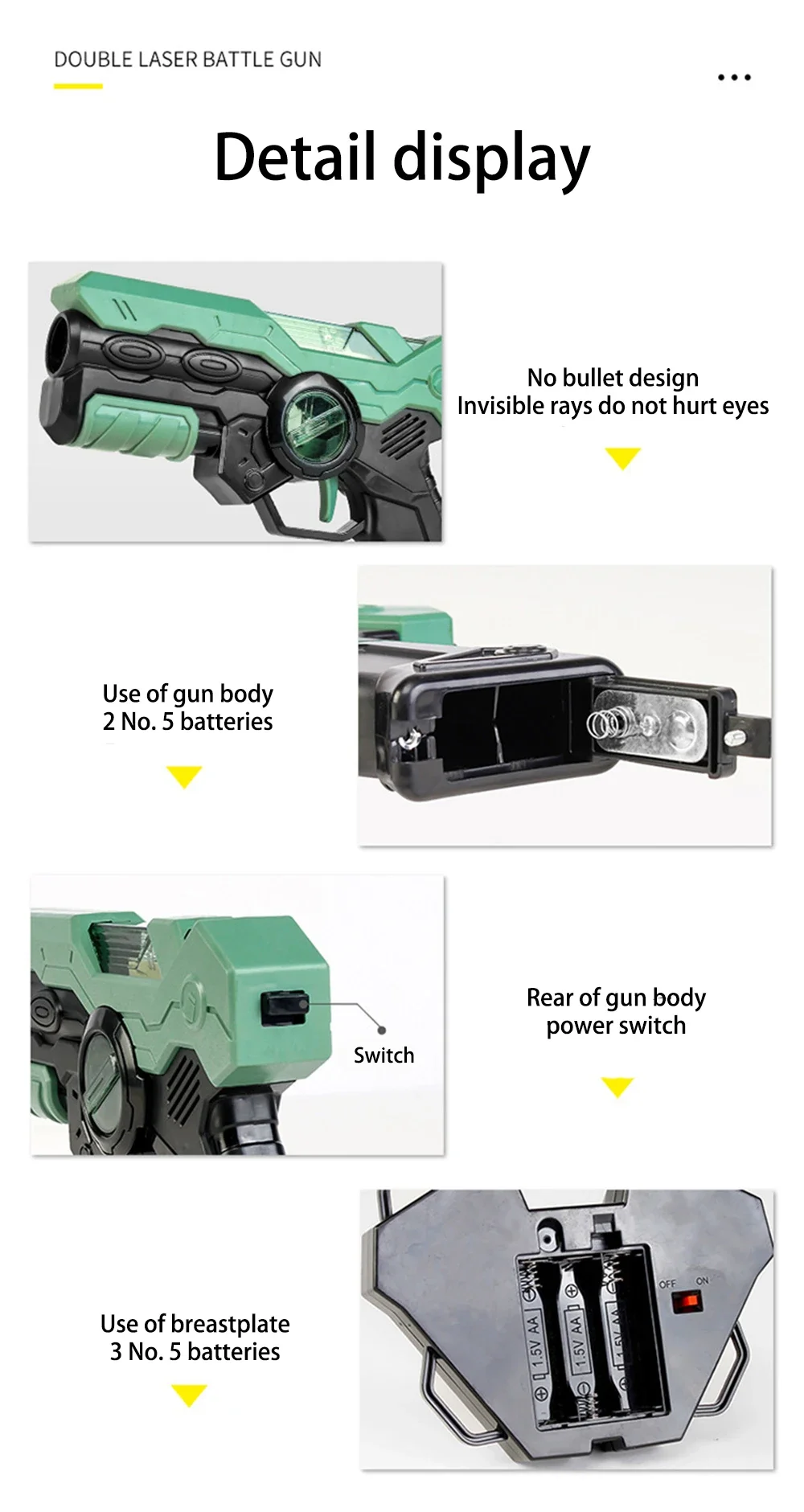 Infrared Toy Guns Weapon Induction Battle Gun Toy Pistol Model Electric Laser Gun Cosplay For Kids Children Indoor Outdoor Game