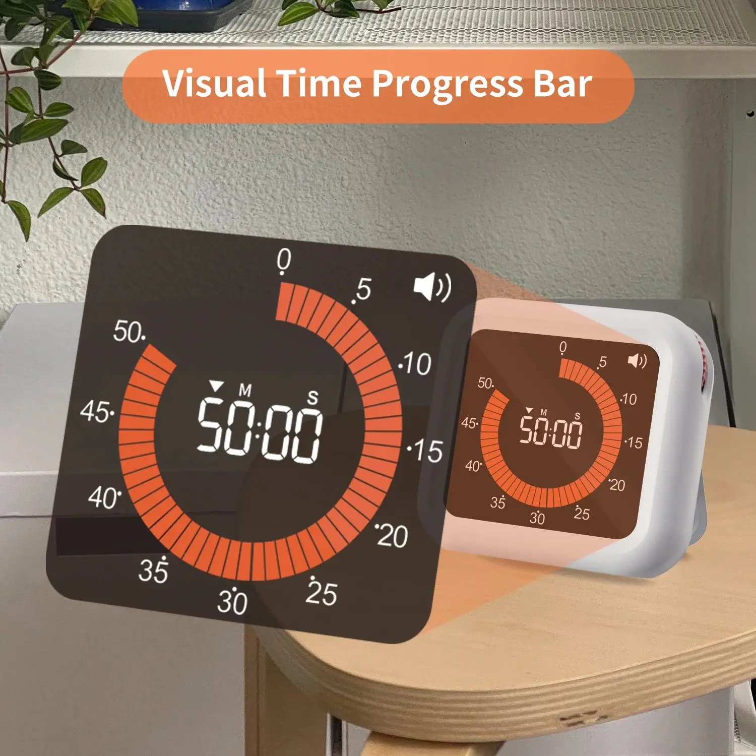 New Rotary Timer Smart Silent Visual Analog Timer For Kids and Adults Optional Alert Hour Meter For Kitchen Indoor Reading Room