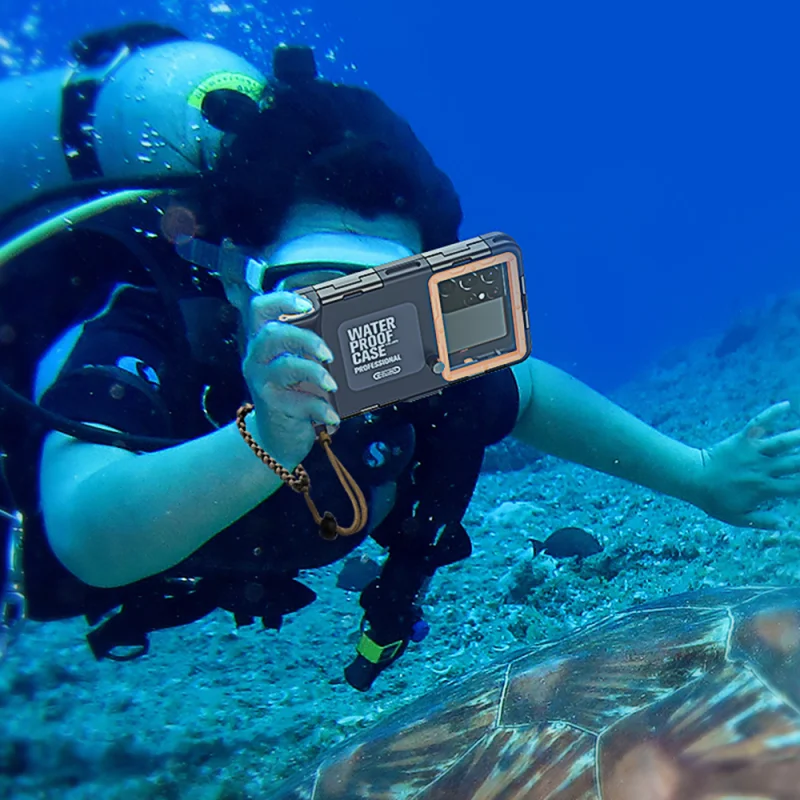 Professional Diving Phone Case For iPhone 15 14 13 12 Pro Max Underwater Taking Waterproof Cases Cover For SamsungS22 S23 Huawei
