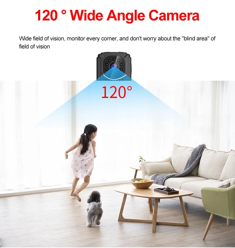MD31 Mini PIR Video Body Camera Back Clip Photography DV Smart Camera HD 1080P Recorder Motion Activated Small For Car Nanny Cam