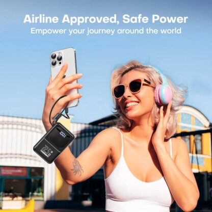 ⁦מטען נייד דק Powerbank 10000mAh של Qoovi עם טעינה מהירה!⁩ – תמונה ⁦6⁩