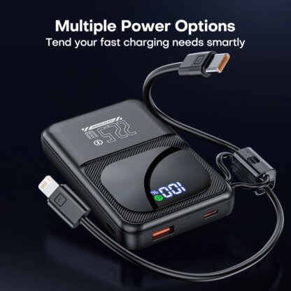 ⁦מטען נייד דק Powerbank 10000mAh של Qoovi עם טעינה מהירה!⁩ – תמונה ⁦3⁩