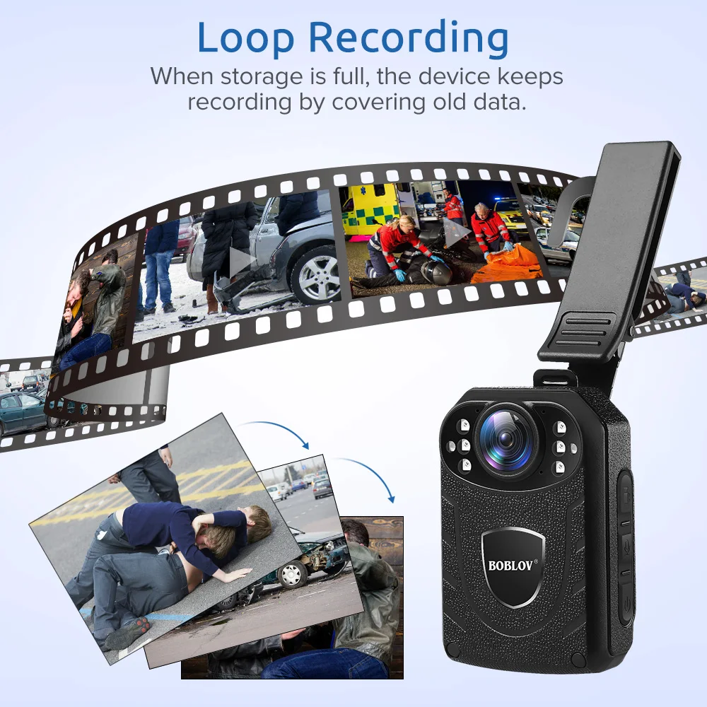 Boblov KJ21 Body Worn Mini Camera Police HD 1296P DVR Video Recorder Security Cam 170 Degree IR Night Vision Mini Camcorders