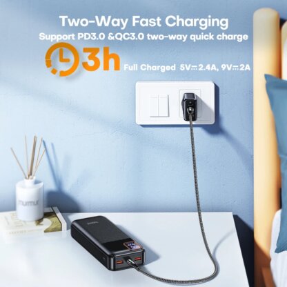 ⁦סוללת גיבוי ניידת 10000mah/20000mah⁩ – תמונה ⁦6⁩