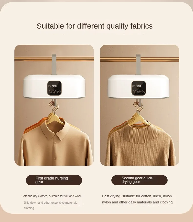 Portable Folded Electric Clothes Dryer Remote Control Multifunctional Dryer Machine MinTravel Warm Laundry Dryer with TimingHome